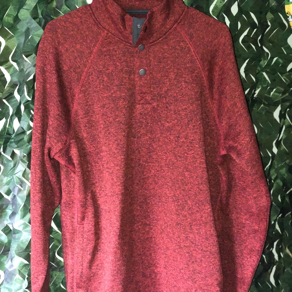 Red Button-Up Sweater